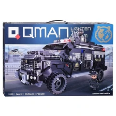 Конструктор Qman Mine City, Брониран камион SWAT, 1250 части