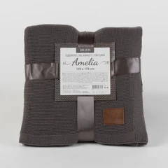 Плетено Одеяло АМЕЛИЯ СИВО, 100% Акрил