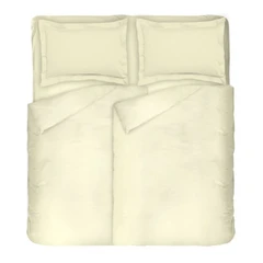 Луксозно спално бельо ЕКРЮ от 100% Памучен Сатен, 5 части