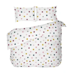 Спално бельо на точки БЕЗ долен чаршаф ДЖОЙ, 100% Памук Ранфорс, 3 части