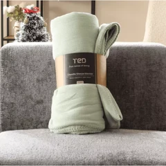 Одеяло CHENNIL SHERPA, 200х200, зелен