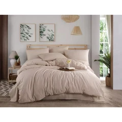Спален комплект TED NATURAL STRIPE - бежов Малък 4 части