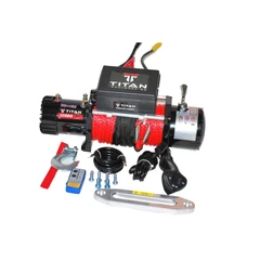 Лебедка 12000lb, 12V, електрическа, със синтетично въже, Titan