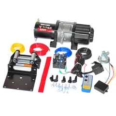 Лебедка Titan, 5000 либри, 12 V, електрическа - за ATV и лодки - 2500кг/5000 Lbs