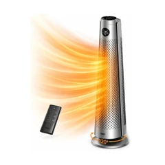Вентилаторна печка DREO Solaris 718, 120° завъртане, 2000 W, 9 режима, 8-степенна защита, Таймер, Регулируема температура, Дистанционно управление, За помещения до 15-25 м2