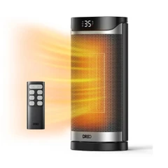 Вентилаторна печка DREO Solaris 619, 70° завъртане, 2000 W, 5 режима, 8-степенна защита, Таймер, Регулируема температура, Дистанционно управление, За помещения до 15-20 м2
