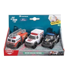 Детски игрален комплект Dickie Toys - Микро SOS станция - Micro Спасителен екип, 3 броя, асортимент