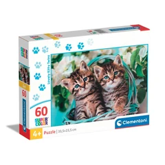 CLEMENTONI 60ч. Пъзел Lovely Kitty Twins, 33,50х23,50cm