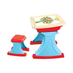 Комплект маса за рисуване с табуретка KinderSafe, 47 х 47 х 43 cm, 2 части