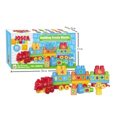 ДЕТСКИ КОНСТРУКТОР ВЛАК С ЦИФРИ И ПЛОДОВЕ 46 ЧАСТИ