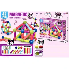 МАГНИТЕН КОНСТРУКТОР ПРЪЧКИ 42 ЧАСТИ KUROMI