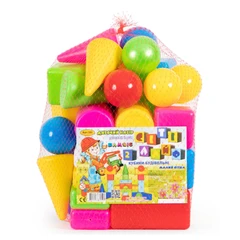 ДЕТСКИ КОНСТРУКТОР С ТОПКИ И КУБЧЕТА В МРЕЖА