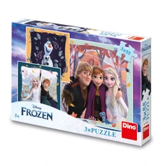 Детски пъзел Disney Frozen, 3 x 55 части, 4+ години