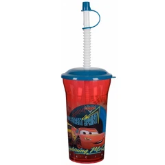 Чаша със сламка Disney, Cars Scharged Travel, 350ml, 5193340