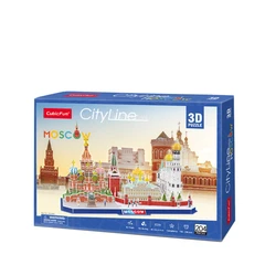 CubicFun 3D Пъзел CITY LINE MOSCOW, 204 части, 29.8x21.8x6 см., 5+ години