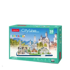CubicFun 3D Пъзел CITY LINE BAVARIA, 178 части, 29.8x21.8x6 см., 5+ години