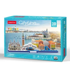 CubicFun 3D Пъзел CITY LINE VENICE, 126 части, 29.8x21.8x6 см., 5+ години