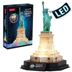 CubicFun Пъзел 3D Statue of Liberty New York Night Edition с LED светлини, 79 части, 4.7x23x33.5 см., 8+ години