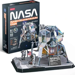 CubicFun Пъзел 3D NASA Лунен модул Apollo 11 Eagle, 93 части, 6.2x29.9x22 см., 8+ години