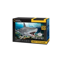 CubicFun Пъзел 3D National Geographic Голяма бяла акула 72 части, 4.5x29.6x21.9 см., 8+ години