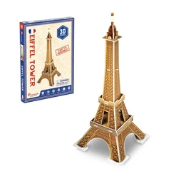 CubicFun Пъзел 3D Eiffel Tower, 20 части, 1.8x16x22 см, 8+ години