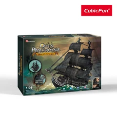 CubicFun 3D Пъзел КОРАБ QUEEN ANNE'S REVENGE 328 части, 44.6x30.8x6 см., 8+ години