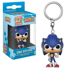 Ключодържател с фигурка Funko Pocket Pop Disney, Sonic the Hedgehog with Ring, 5 cm