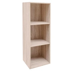 Поставка за книги - дървена етажерка (MDF) с 3 подвижни рафта, 30×23.5×89 см