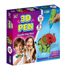 Химикал за рисуване на 3D картинки на животни с 8 креативни модела, 3D Pen Fantasy animals, 7 x 34 x 32.3 см