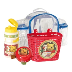 Детски комплект велоаксесоари кошница, бидонче за вода и звънче Disney Winnie the Pooh Мечо Пух