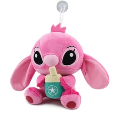 Плюшена играчка Angel with drink, Lilo and Stitch, 20cm, 3+ години, Розов