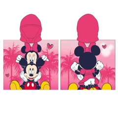 Детско пончо Disney Minnie and Mickey Mouse, 55x110 см, Многоцветен