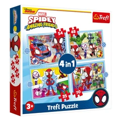 Детски пъзел Trefl, 4в1, Spidey, 207 части, 4+ години