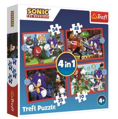 Детски пъзел Trefl, 4в1, Sonic, 207 части, 4+ години
