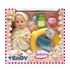 Комплект Кукла-бебе (36см) с халат и пояс, Bambolina Teddy, 35x11x32 cm