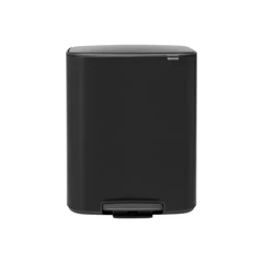 Кош за смет Brabantia Bo Pedal 2x30L, Matt Black, Черен