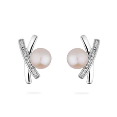 Обеци Swan Pearls CAA018 Бели Перли, Сребро 925