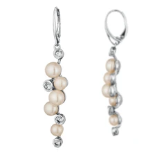 Обеци Swan Pearls CAA023E Бели Перли, Сребро 925