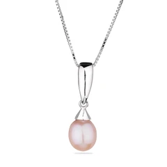 Колие Swan Pearls CAA041P, Розова Перла, Сребро