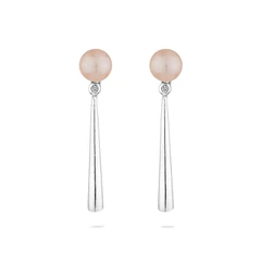 Обеци Swan Pearls CAA046P Розови Перли, Сребро 925