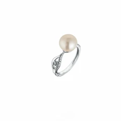 Пръстен Swan Pearls CAA062W7, Бяла Перла и Цирконий, Сребро