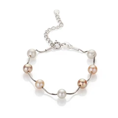 Гривна Swan Pearls D009BM, Мулти , Сребро