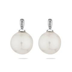 Обеци Swan Pearls D0499EW Майка На Перлите, Бял, Сребро 925