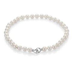 Колие Swan Pearls D049NW, Бели, Колекция Майка На Перлите, Сребро