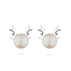 Обеци Swan Pearls D120EW Бели Перли, Сребро 925