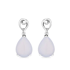 Обеци Swan Pearls GL779CE Халцедон, Сребро 925