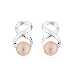 Обеци Swan Pearls IE0317P Розови Перли, Сребро 925