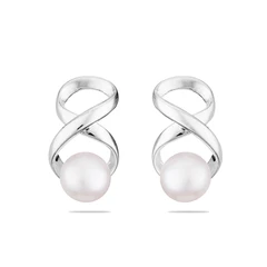 Обеци Swan Pearls IE0317W Бели Перли, Сребро 925