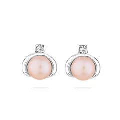 Обеци Swan Pearls IE0324P Розови Перли, Сребро 925, Перли