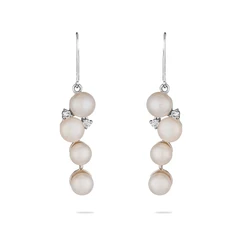 Обеци Swan Pearls IE0917 Бели Перли, Сребро 925